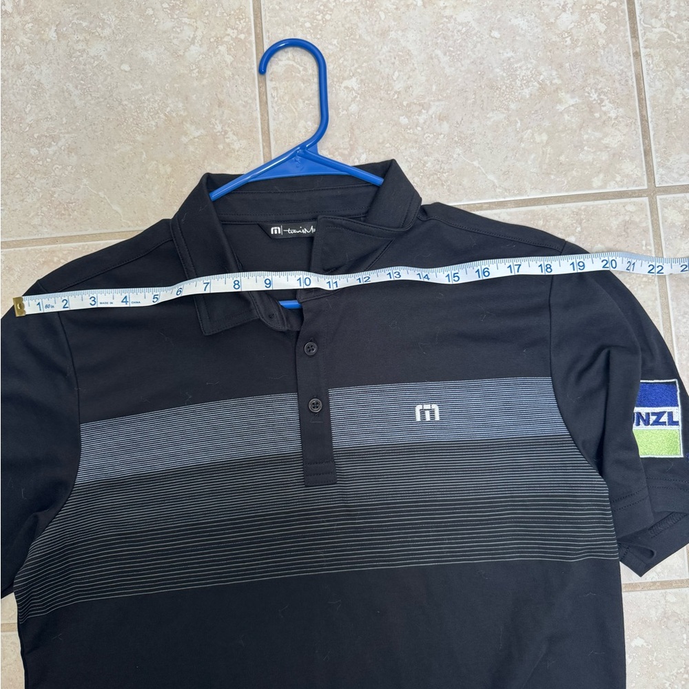 Travis Mathew Black and Gray Polo Shirt for Men - Picture 2 of 9